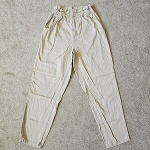 H&M Women Paperbag linen cotton pants Size 4